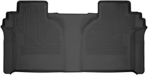 Husky Liners Weatherbeater Floor Mats | Fits 2019-2024 Chevrolet Silverado & GMC Sierra 1500; 2020-2024 Silverado/Sierra 2500, 3500 Crew Cab w/Factory Under Seat STG | 2nd Row, 1-pc Black - 14201