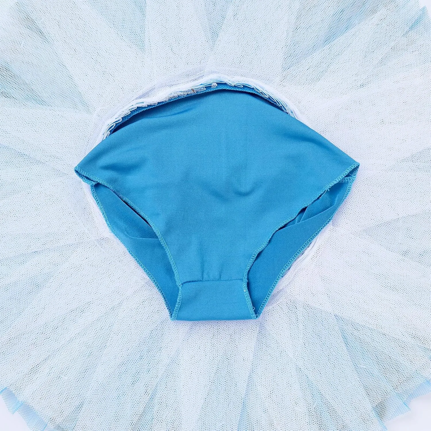 IBAKOM Ballerina Swan Lake Costume Dance Pancake Platter Tutu Ruffle Sleeve Floral Print Gymnastics Leotard Ballet Tutu