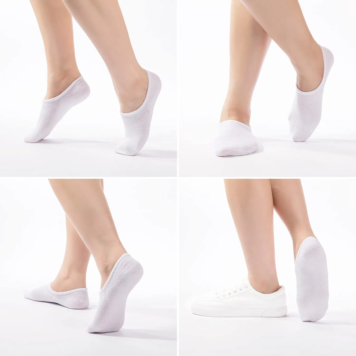 IDEGG No Show Socks Women 10 Pairs Low Cut Anti-Slid Novelty Athletic Casual Invisible Liner Socks