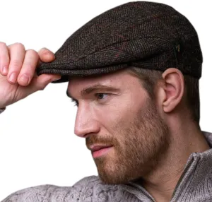 Irish Tweed Trinity Flat Cap, 100% Tweed, Made in Ireland