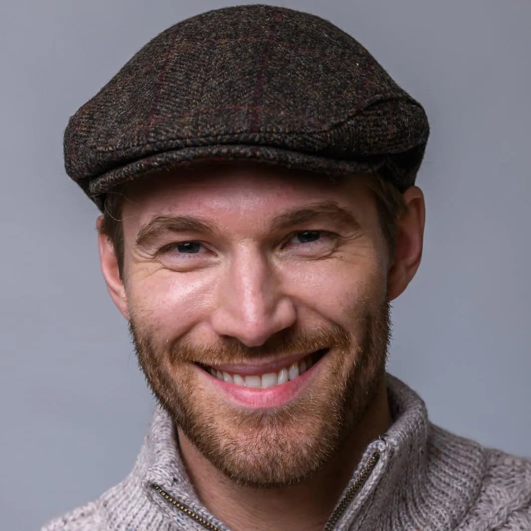 Irish Tweed Trinity Flat Cap, 100% Tweed, Made in Ireland