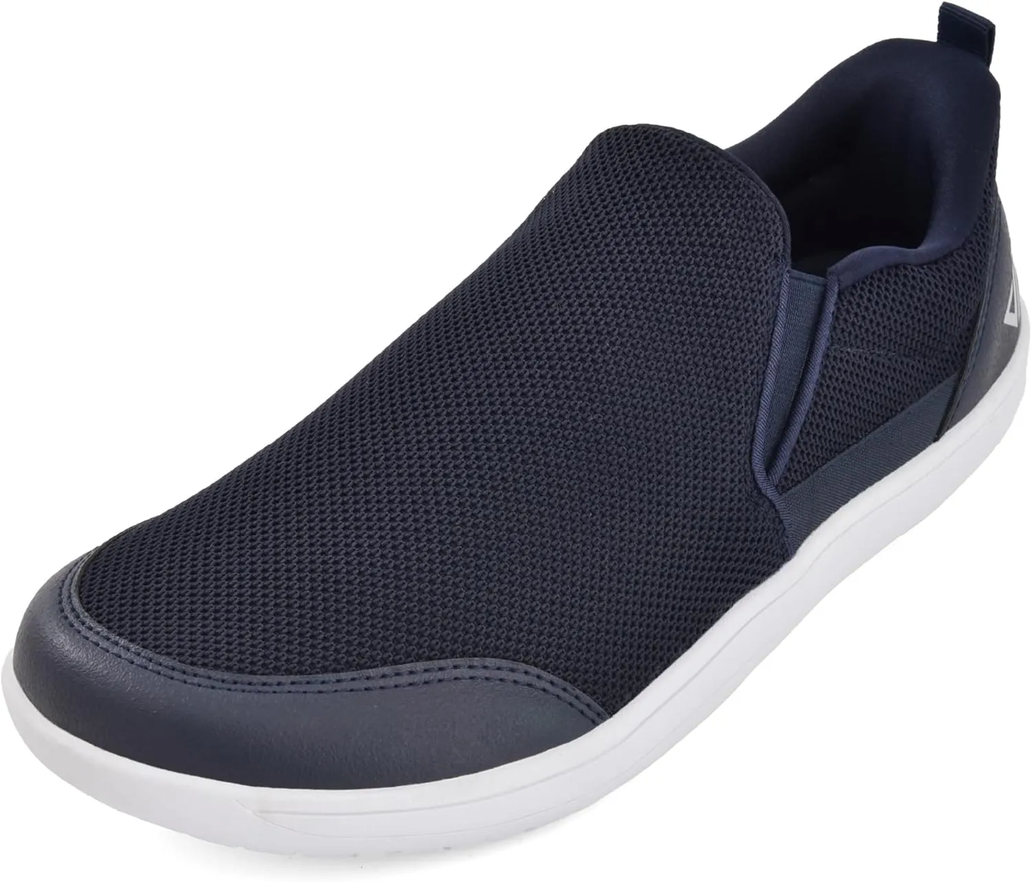 JACKSHIBO Men's Slip in Free up Hands Barefoot Shoes Wide Toe Box Minimalist Walking Sneakers Low Top Slip On Casual Canvas Skate Shoes with Zero Drop Sole Comfortable