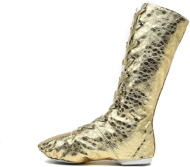 Jazz Dance Shoes Split Sole Kids Dancing Sneakers High Top Boots for Men