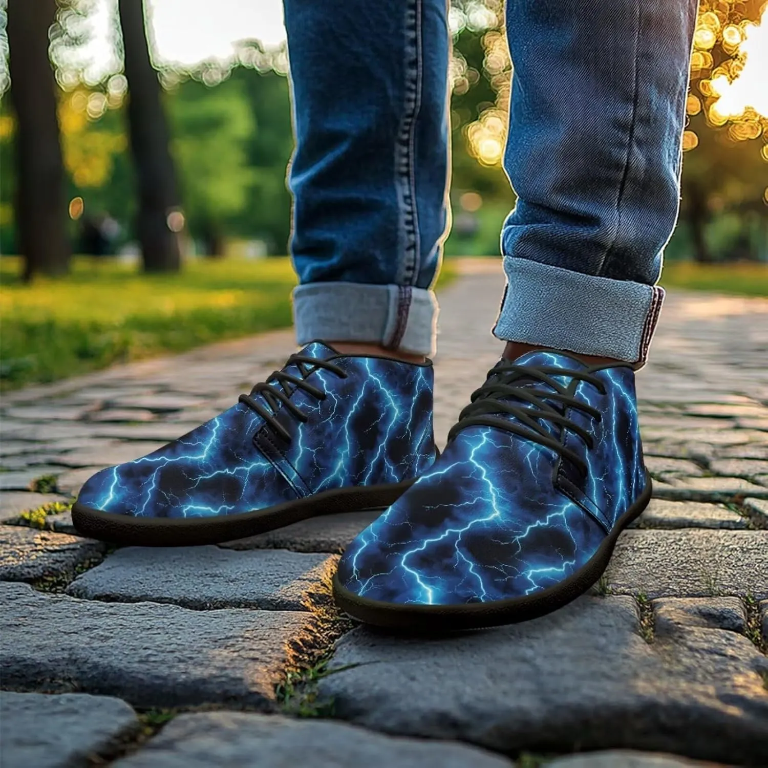 Jeiento 3D Lightning Barefoot Running Shoes for Men | Men's Running Shoes | Minimalist Wide Toe Box Shoes