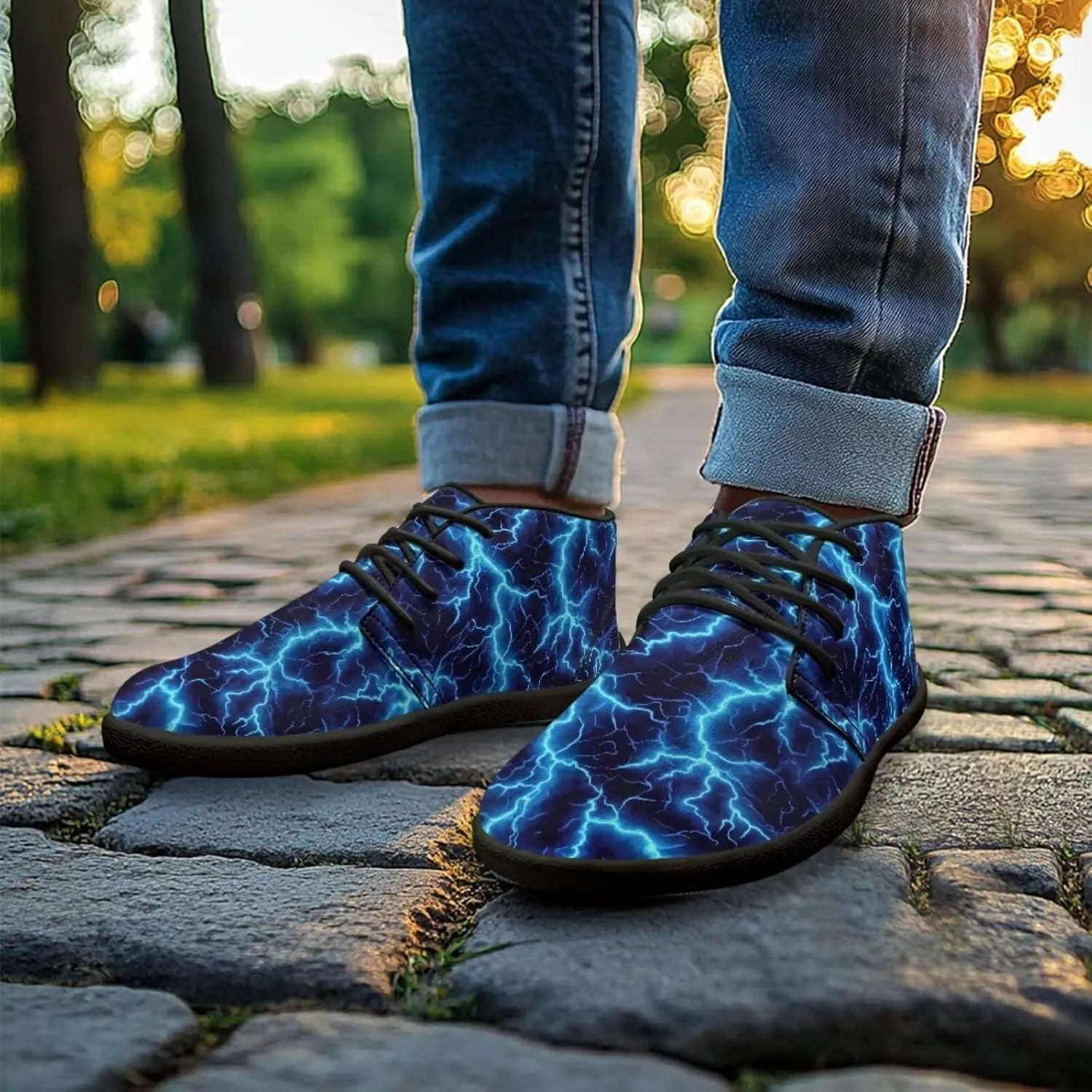 Jeiento 3D Lightning Barefoot Running Shoes for Men | Men's Running Shoes | Minimalist Wide Toe Box Shoes