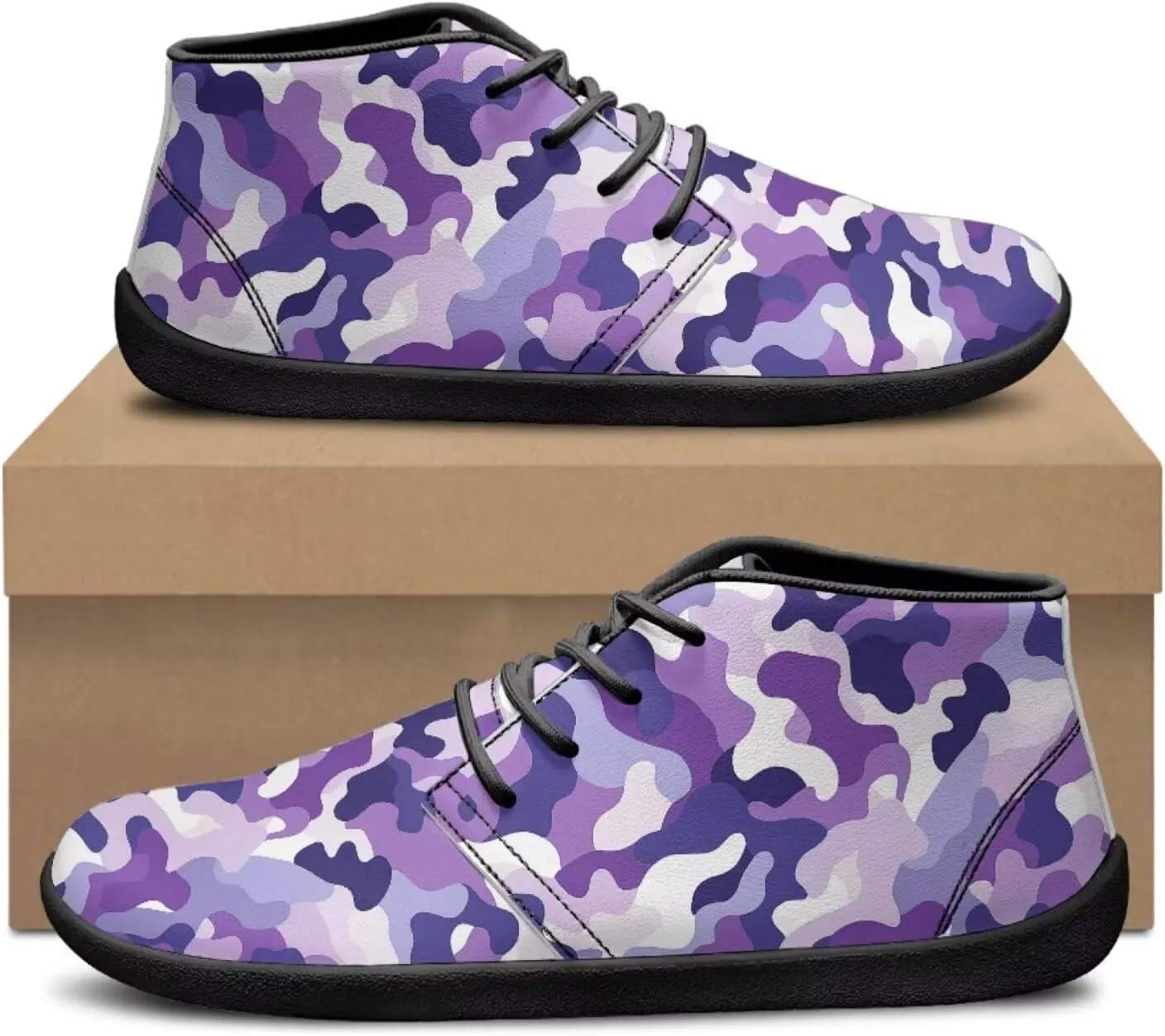 Jeiento Men Barefoot Shoes Camouflage - Wide Toe Box Camo Zero Drop Sole Walking Shoes
