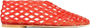 Jelly Mesh Ballet Flats for Women Clear Hollow Jellies Flat Sandals Round Toe Slip On Beach Balleria Flat Shoes