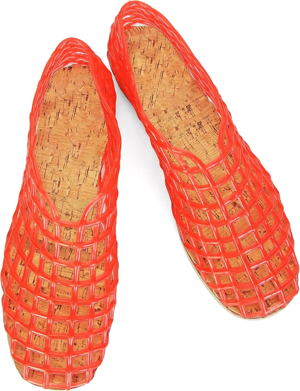 Jelly Mesh Ballet Flats for Women Clear Hollow Jellies Flat Sandals Round Toe Slip On Beach Balleria Flat Shoes