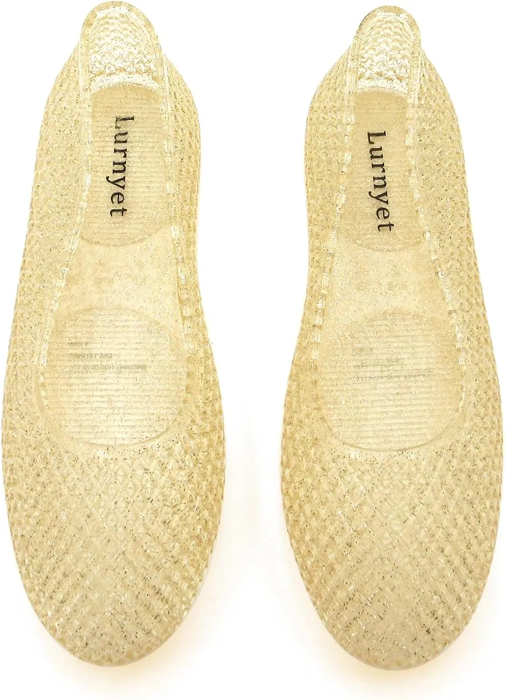 Jelly Mesh Ballet Flats for Women Clear Hollow Jellies Flat Sandals Round Toe Slip On Beach Flat Shoes