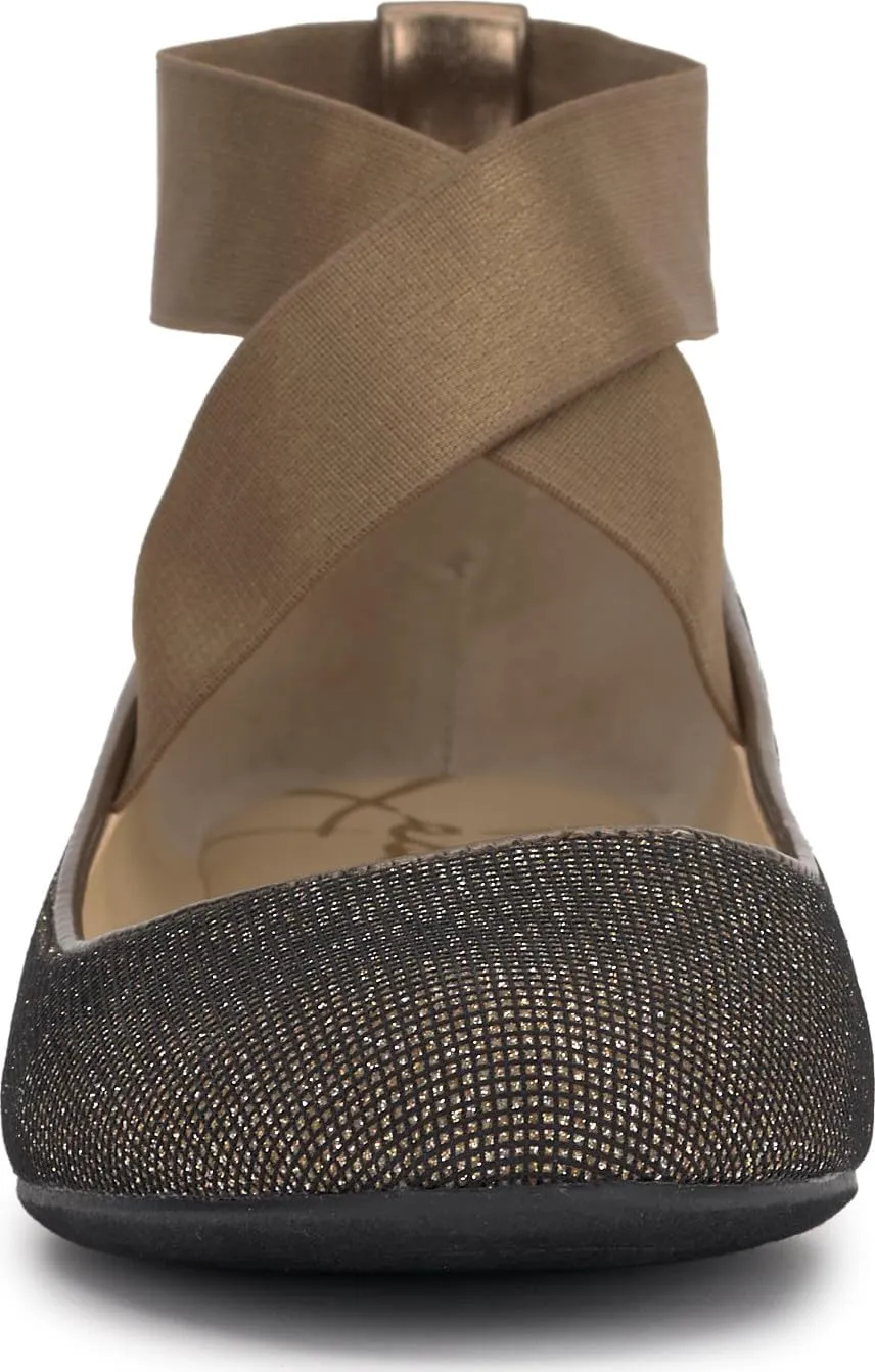 Jessica Simpson Mandayss Women's Pull-On Criss-Cross Ankle Ballet Flats Shoes