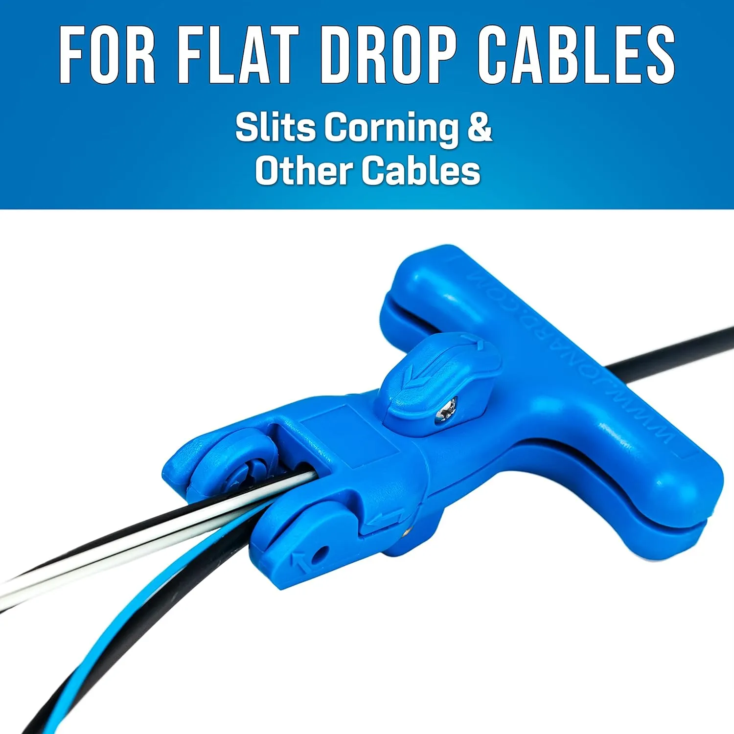Jonard Tools FOD-2000 Fiber Optic Drop Cable Slitter for 0.250" Flat Cable, Blue