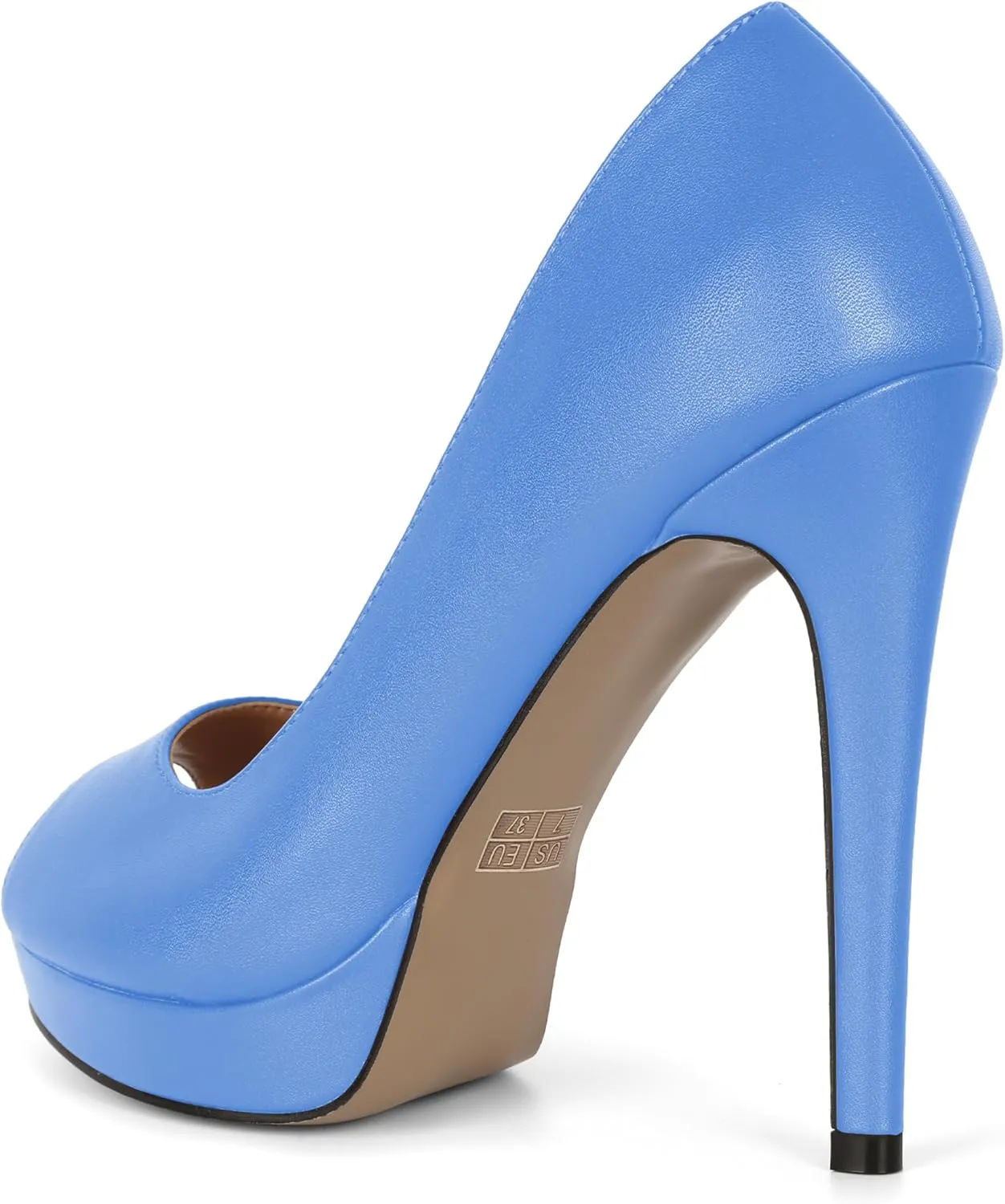 Joseywade Platform High Heels for Women Peep Toe Thin Sky High Heel Pumps Stiletto Heel Slip On 5 Inch Party Dress Shoes for Work Casual Daily Life Party Dress