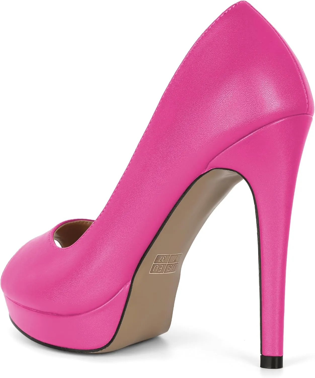Joseywade Platform High Heels for Women Peep Toe Thin Sky High Heel Pumps Stiletto Heel Slip On 5 Inch Party Dress Shoes for Work Casual Daily Life Party Dress