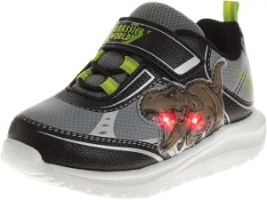 Jurassic World Sneakers with Easy Strap - Dinosaur T-Rex Shoes Laceless Closure Lightweight Jurassic Park Sneaker (Size Toddler-Little Kid)