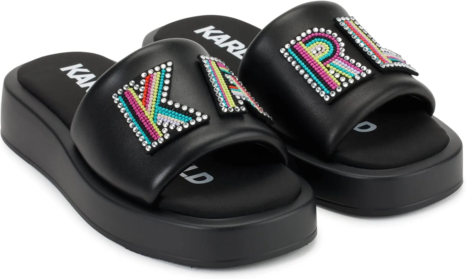 KARL LAGERFELD womens Opal Embellished Platform Sandal