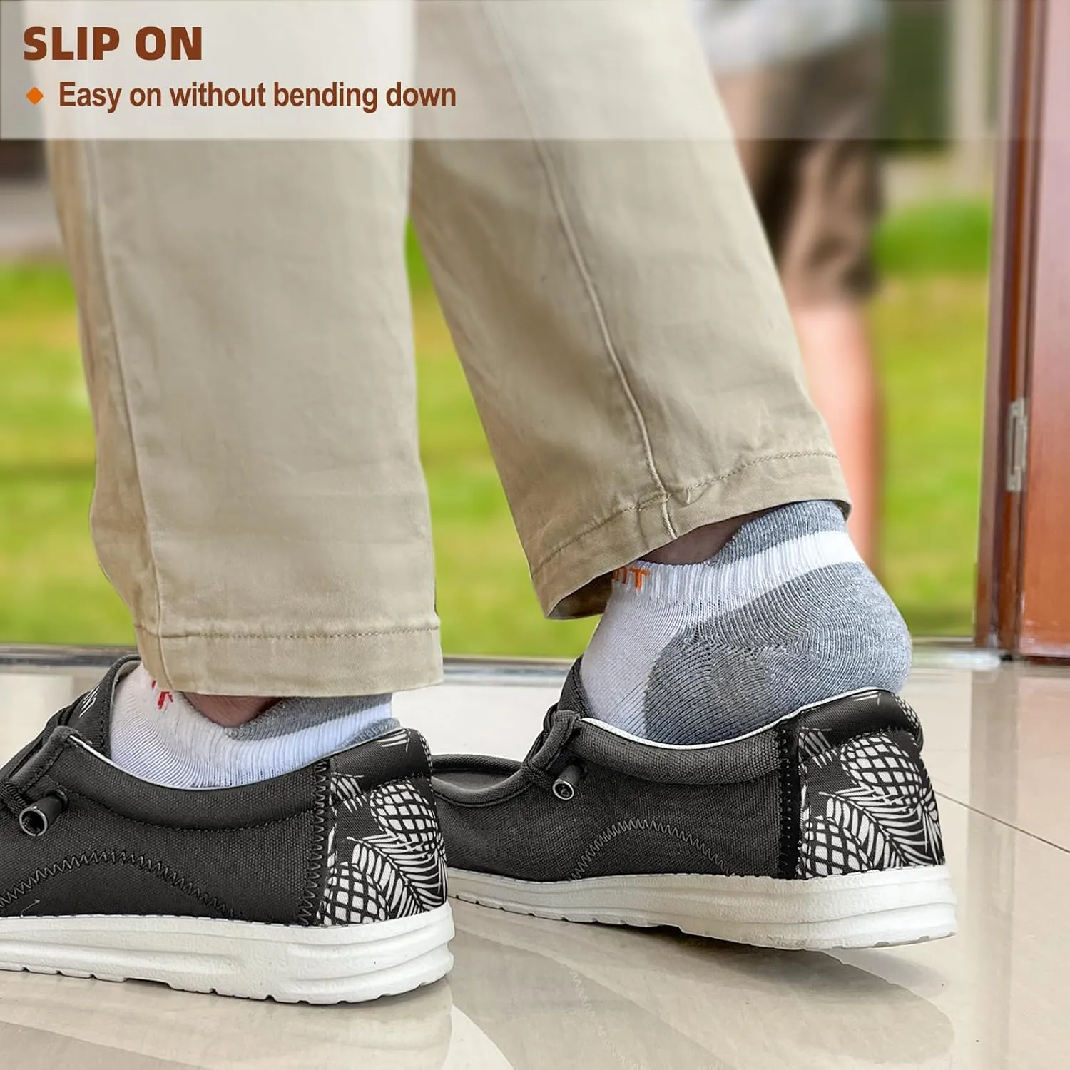 KEMISANT Men Slip On Shoes, Boat Shoes Sneaker Shoes Walking Shoes for Men Women Stretch Fit Lightweight