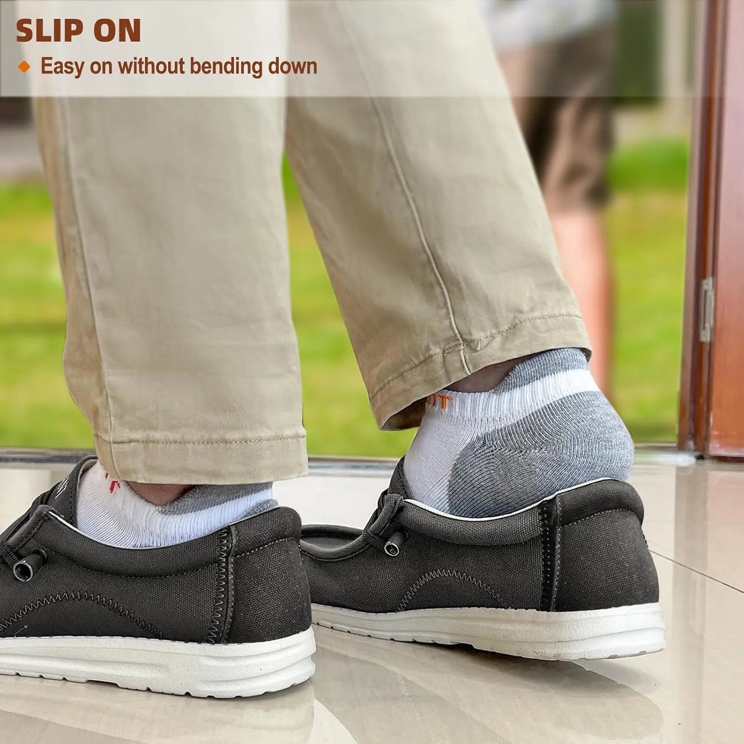 KEMISANT Men Slip On Shoes, Boat Shoes Sneaker Shoes Walking Shoes for Men Women Stretch Fit Lightweight