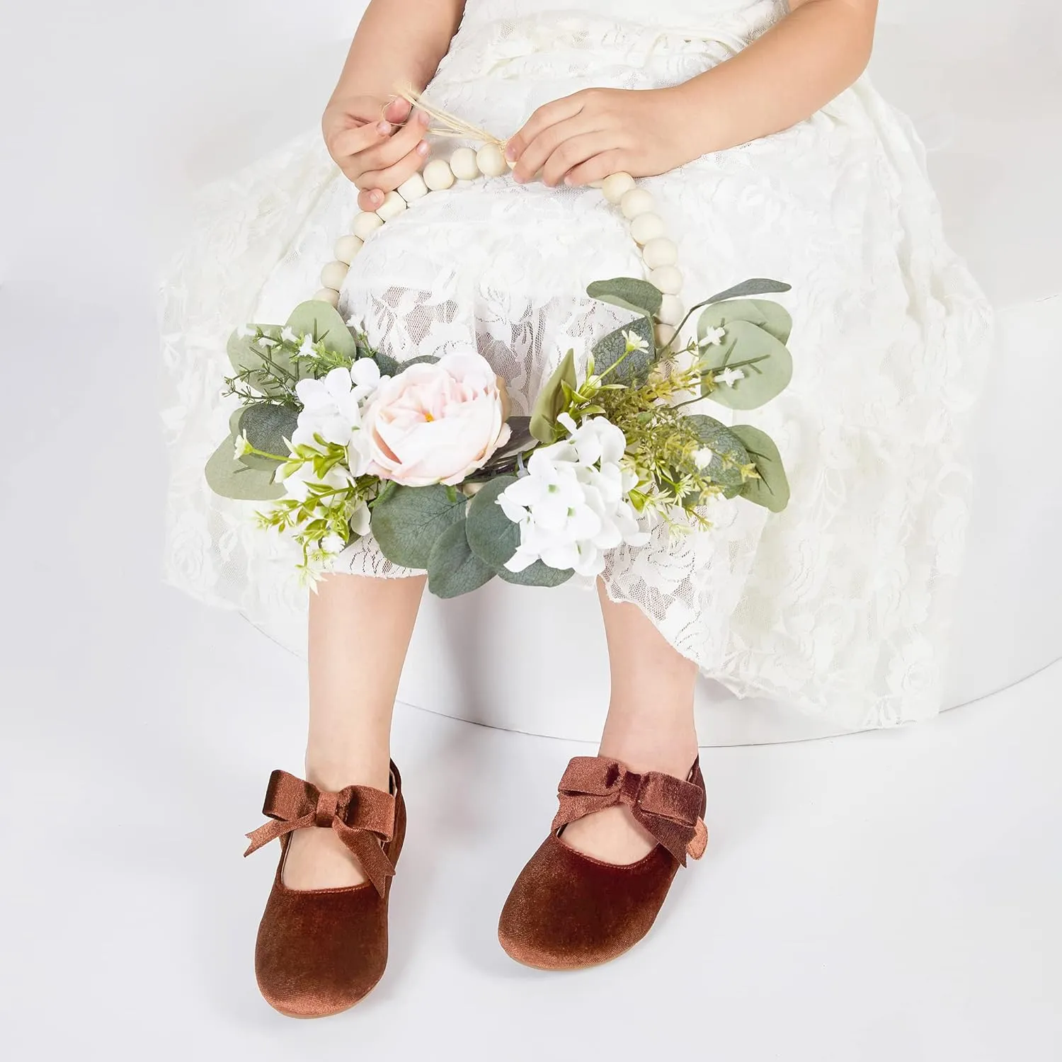 Kiderence Toddler Girls Dress Shoes Little Kids Mary Janes Ballet Flats Toddler