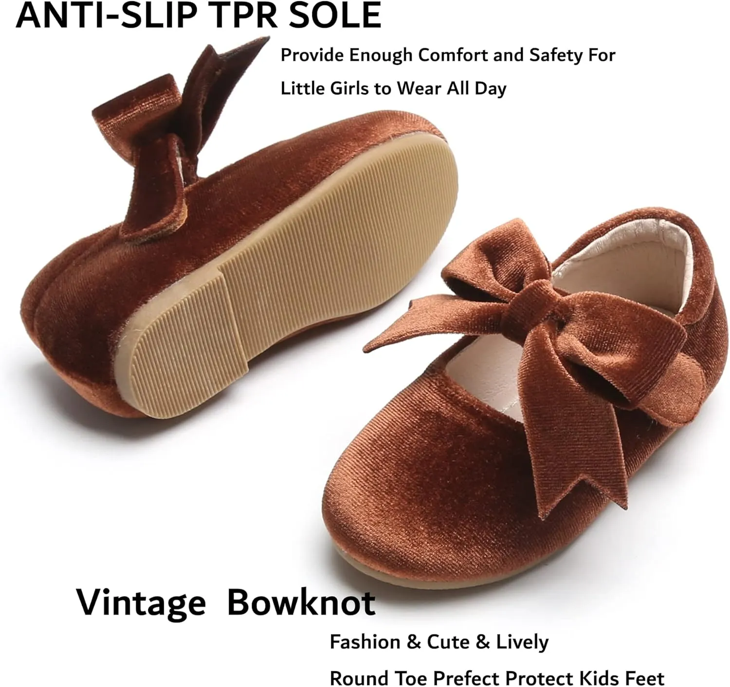 Kiderence Toddler Girls Dress Shoes Little Kids Mary Janes Ballet Flats Toddler