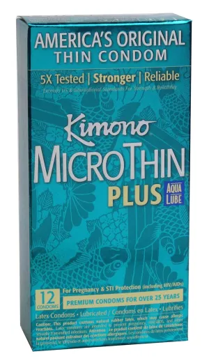 Kimono Condoms: Micro-Aqua, 12 ct (6 pack)