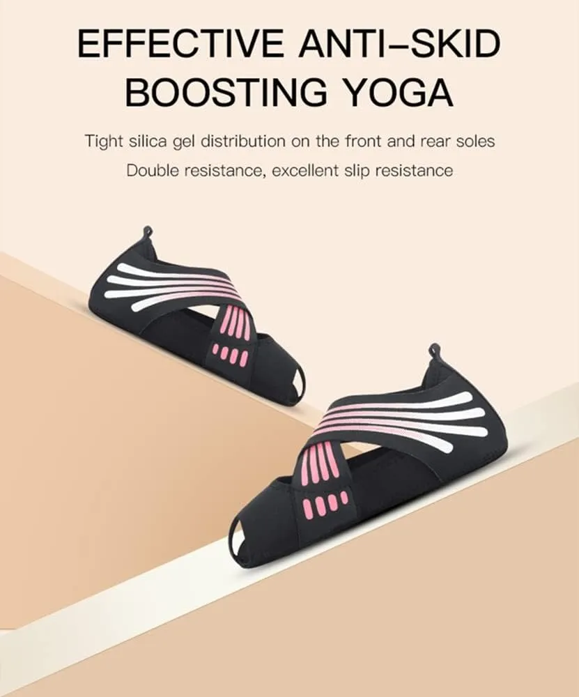 KIPETTO Yoga Socks Women Toeless Anti-skid Socks for Pilates Barre Ballet Bikram Workout, US Size 5-10