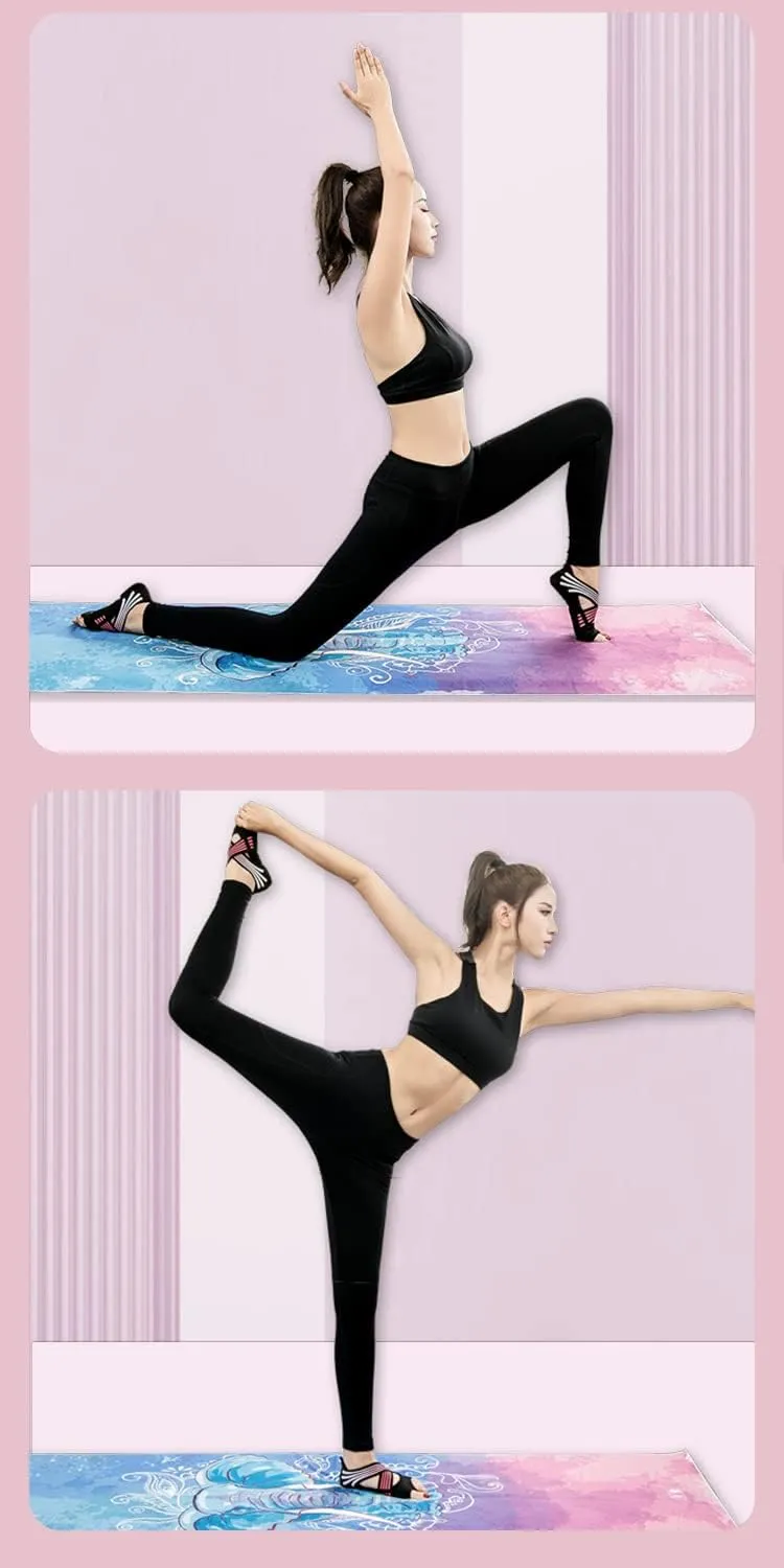 KIPETTO Yoga Socks Women Toeless Anti-skid Socks for Pilates Barre Ballet Bikram Workout, US Size 5-10