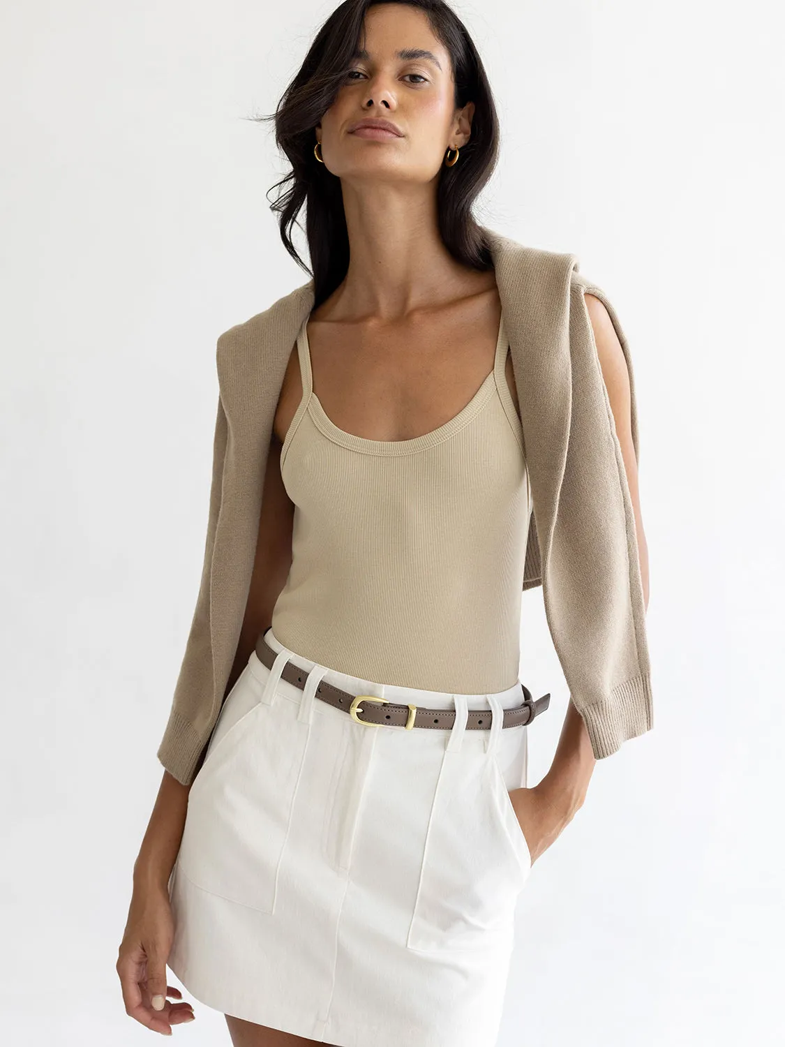 Knit Thin Strap Bodysuit