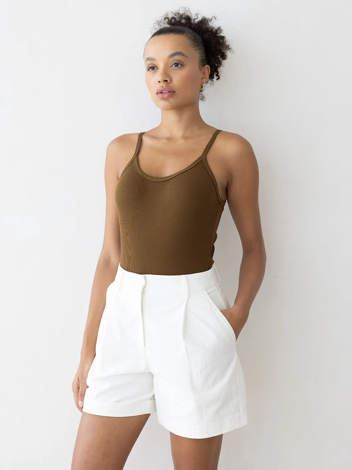 Knit Thin Strap Bodysuit