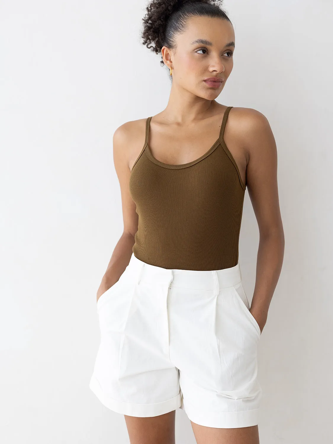 Knit Thin Strap Bodysuit