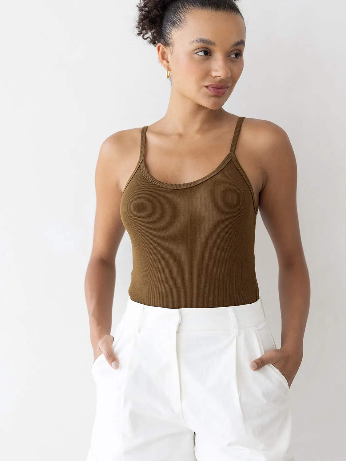 Knit Thin Strap Bodysuit