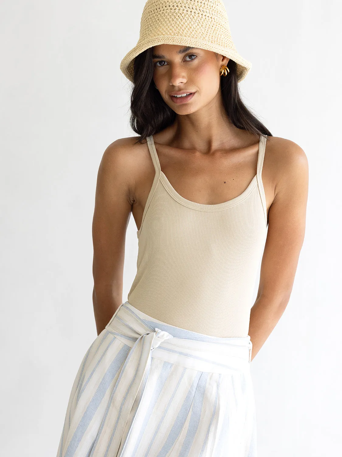 Knit Thin Strap Bodysuit