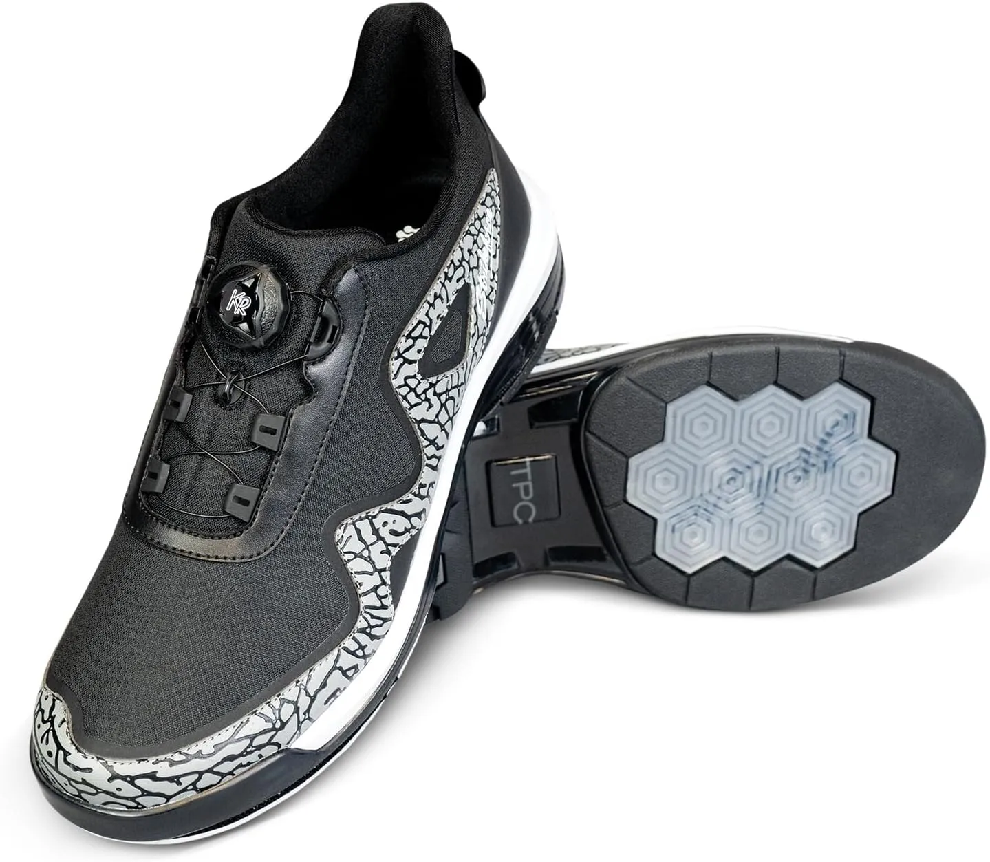 KR Strikeforce The TPC Gladiator Black/Stone High Performance Right Hand Men's Bowling Shoe
