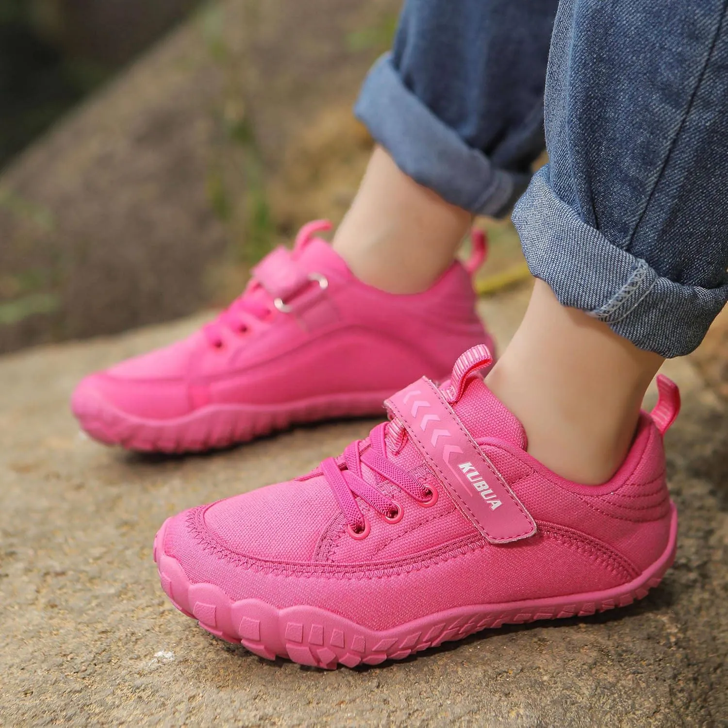KUBUA Kids Barefoot Shoes Boys Girls Slip On Minimalist Sneakers for Walking Tennis Athletic Hiking Toddler Little Big Kid