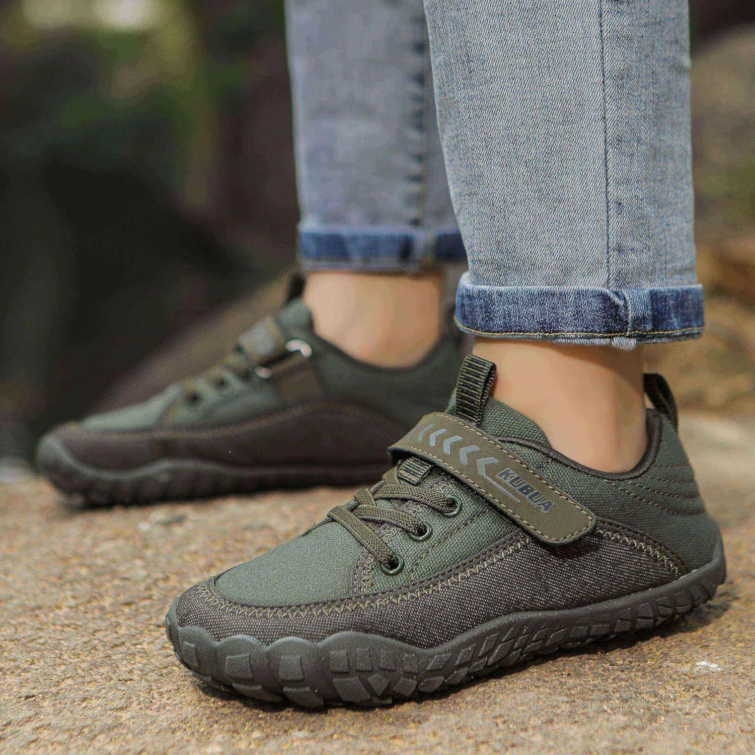 KUBUA Kids Barefoot Shoes Boys Girls Slip On Minimalist Sneakers for Walking Tennis Athletic Hiking Toddler Little Big Kid