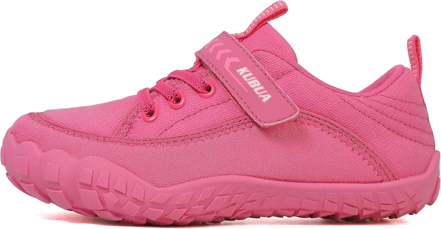 KUBUA Kids Barefoot Shoes Boys Girls Slip On Minimalist Sneakers for Walking Tennis Athletic Hiking Toddler Little Big Kid