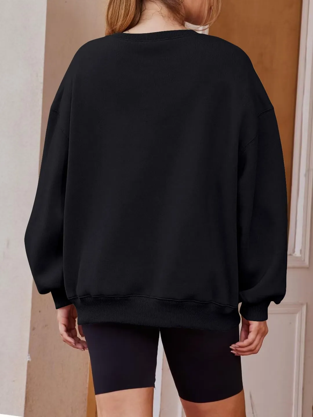 Lacozy Womens USA Graphic Sweatshirts American flag Crewneck Long Sleeve Sweater Loose Fleece Tops Fall Winter Clothes