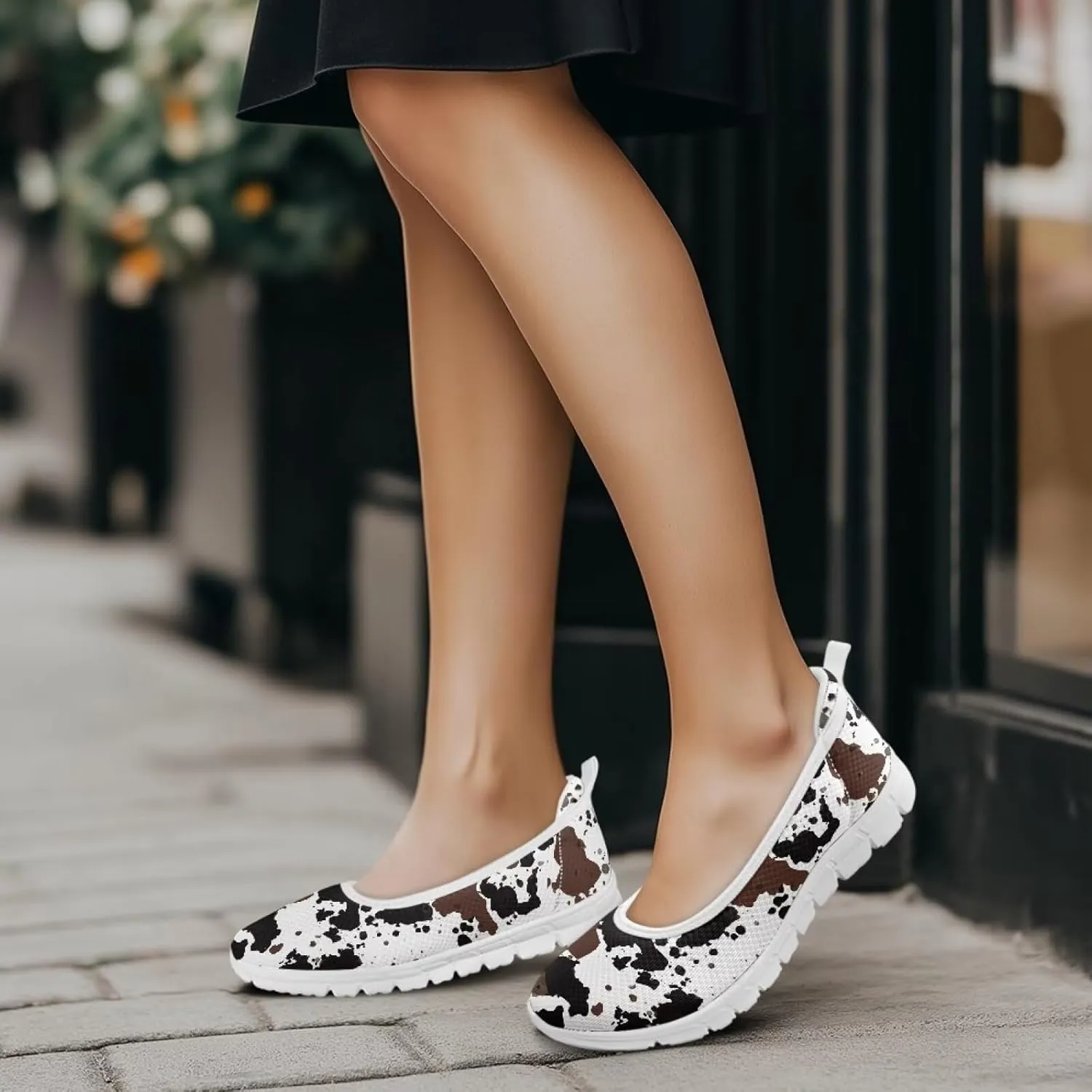 Ladies Slip on Loafer Shoes Womens Flats Shoes Ballet Pregnant Women Work Casual Comfortable White Sole