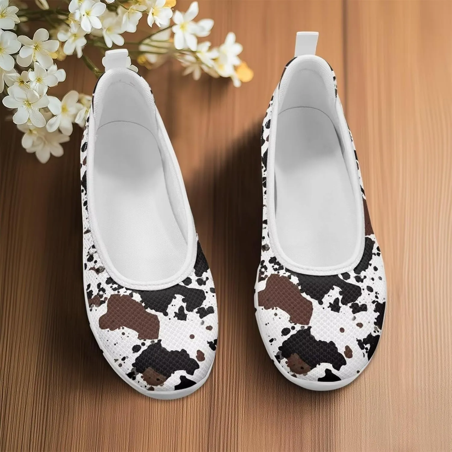 Ladies Slip on Loafer Shoes Womens Flats Shoes Ballet Pregnant Women Work Casual Comfortable White Sole