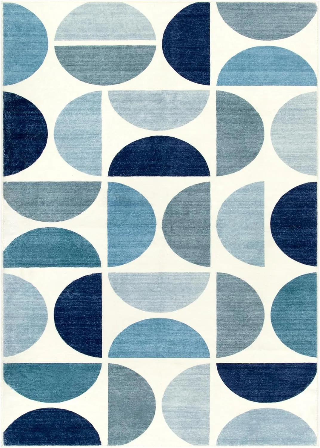 Lahome Boho 5x7 Rug, Ultra-Thin Living Room Rugs Soft Washable Rug, Modern Soft Area Rug for Bedroom Non Shedding Nursery Rugs for Classroom Kids Dining Room Office (5x7ft,Blue)