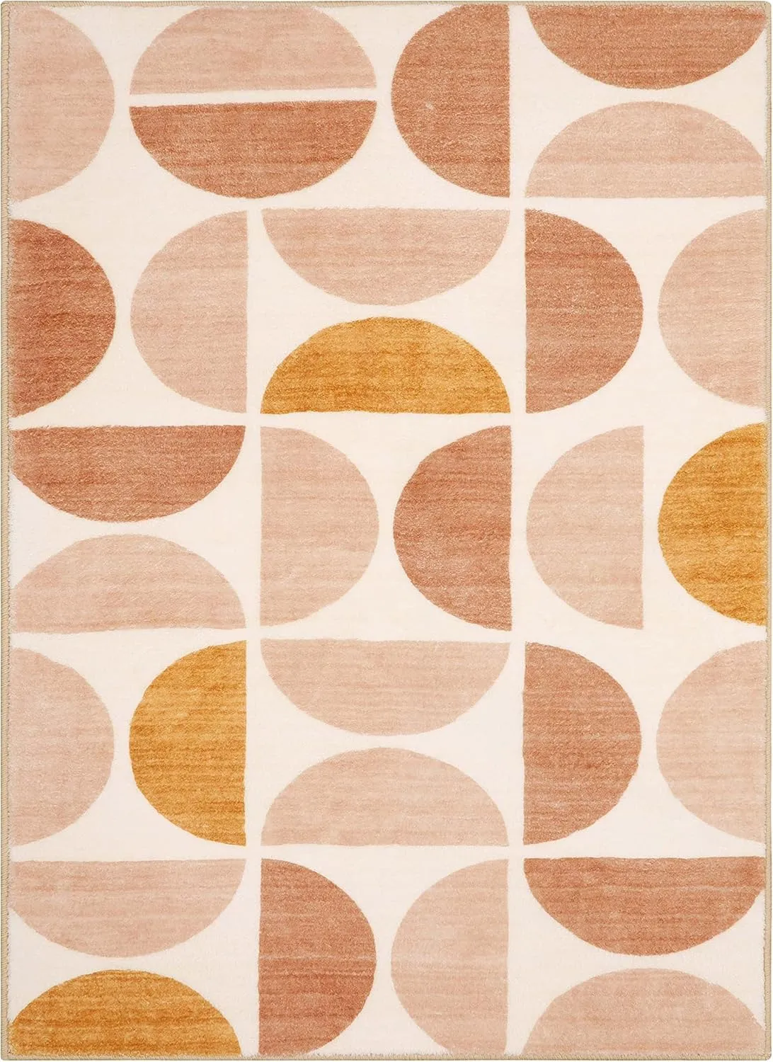 Lahome Boho Rug - 3x5 Washbale Rugs for Bedroom Office Dorm, Bohemian Non-Slip Soft Classroom Rug Girls Ultra-Thin Geometric Small Carpet for Living Room Entryway Kitchen Playroom, Multi