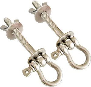 LAMIVEENLA Power Rack Attachments for Resistance Bands 2 Pack Stainless Steel - O-Ring Attachment for Power Rack Squat Rack O-Ring Attachment for Resistant Bands Heavy Duty