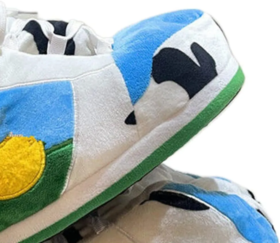LAPRBY Sneaker Slippers Non Slip Sole Indoor House Plush Slippers Unisex Indoor Floor Cotton Shoes