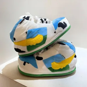 LAPRBY Sneaker Slippers Non Slip Sole Indoor House Plush Slippers Unisex Indoor Floor Cotton Shoes