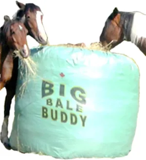 Large - The Ultimate Round Bale Hay Slow Feeder, Prevents Waste, Preserves Hay, Safer for All Livestock & Horses. Durable in All Weather, Lightweight, Easy to Move
