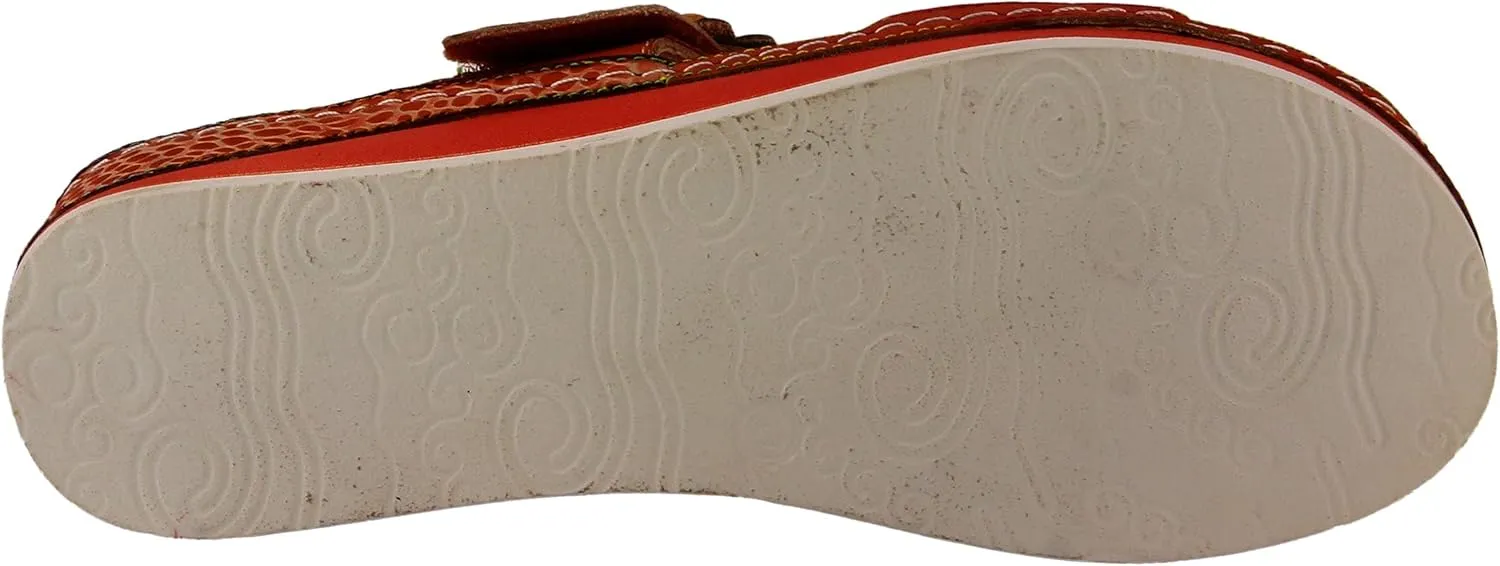L'Artiste Women's Pillow Leather Slide Sandal
