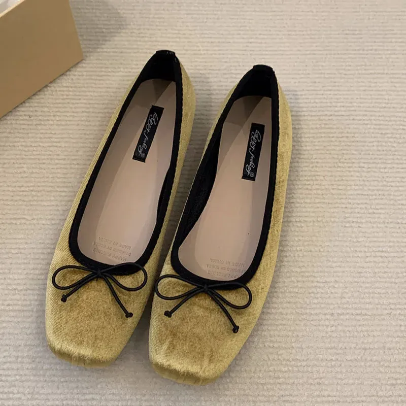 LBSFY  -  2024 Spring New Red Women Flat Shoes Fashion Round Toe Shallow Slip On Ballerinas Shoes Soft Flat Heel Casual Ballet Shoes