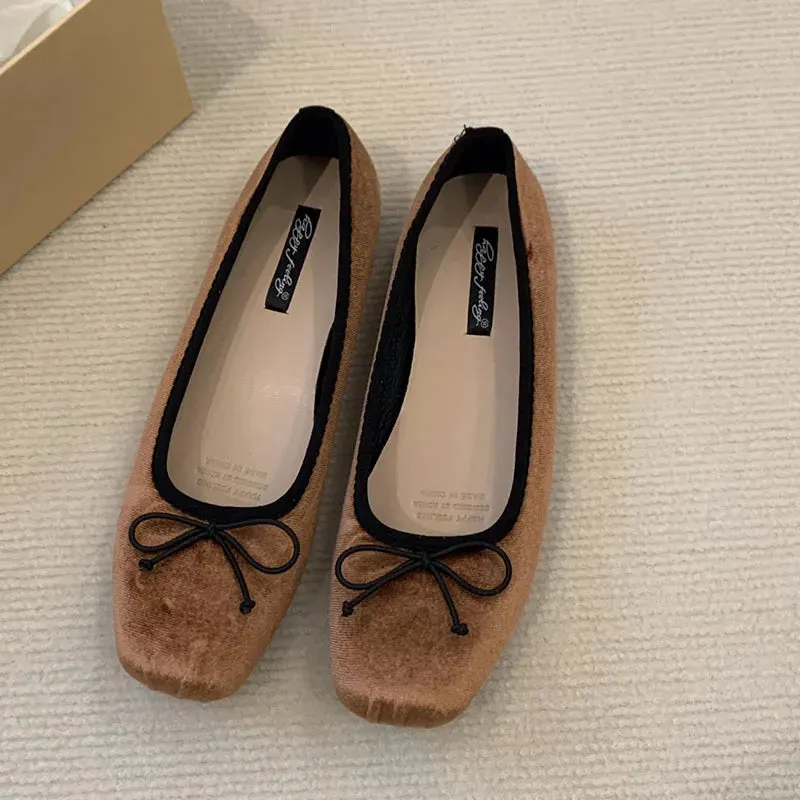 LBSFY  -  2024 Spring New Red Women Flat Shoes Fashion Round Toe Shallow Slip On Ballerinas Shoes Soft Flat Heel Casual Ballet Shoes