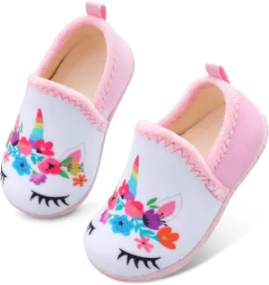 Lefflow Toddler Slippers Boys Girls House Shoes Slip on Baby Sock Shoes Lightweight Outdoor Walking Shoes