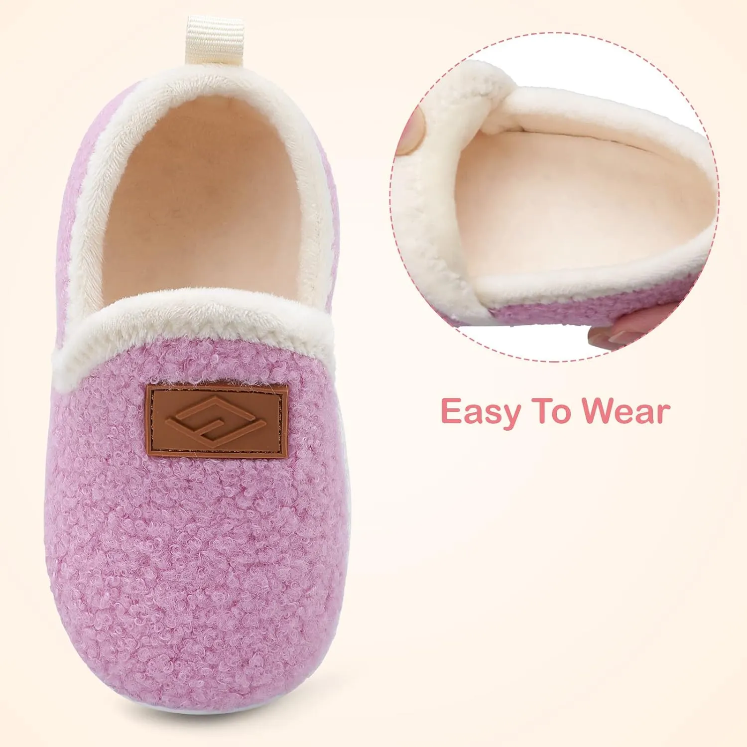 Lefflow Toddler Slippers Boys Girls House Shoes Slip on Baby Sock Shoes Lightweight Outdoor Walking Shoes