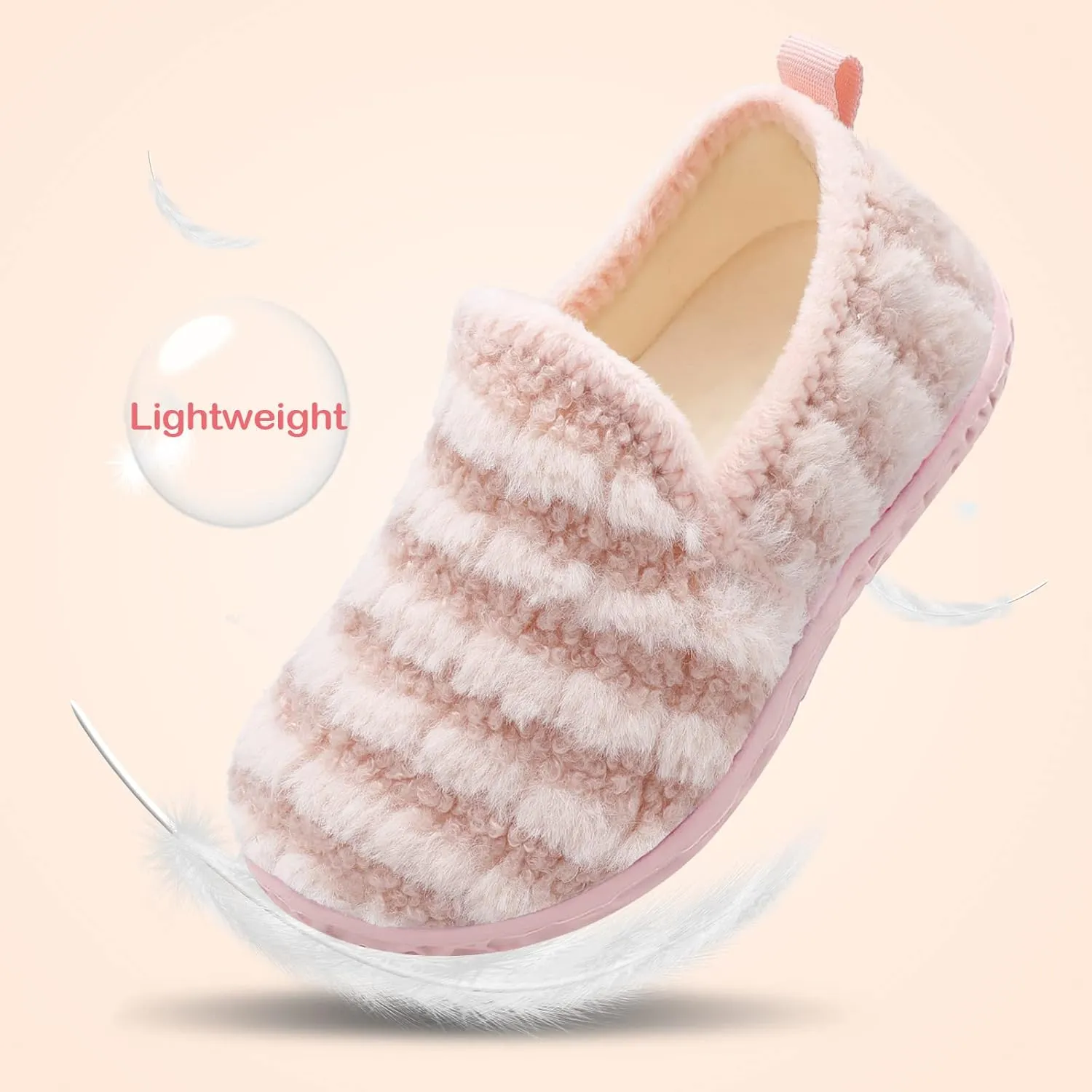 Lefflow Toddler Slippers Boys Girls House Shoes Slip on Baby Sock Shoes Lightweight Outdoor Walking Shoes